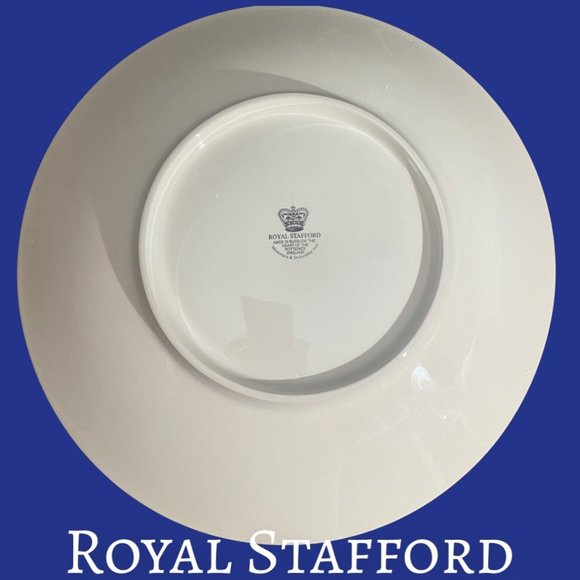 13.5" Pasta Serving Bowl Asiatic Pheasant Dark Blue by Royal Stafford - Picture 4 of 8